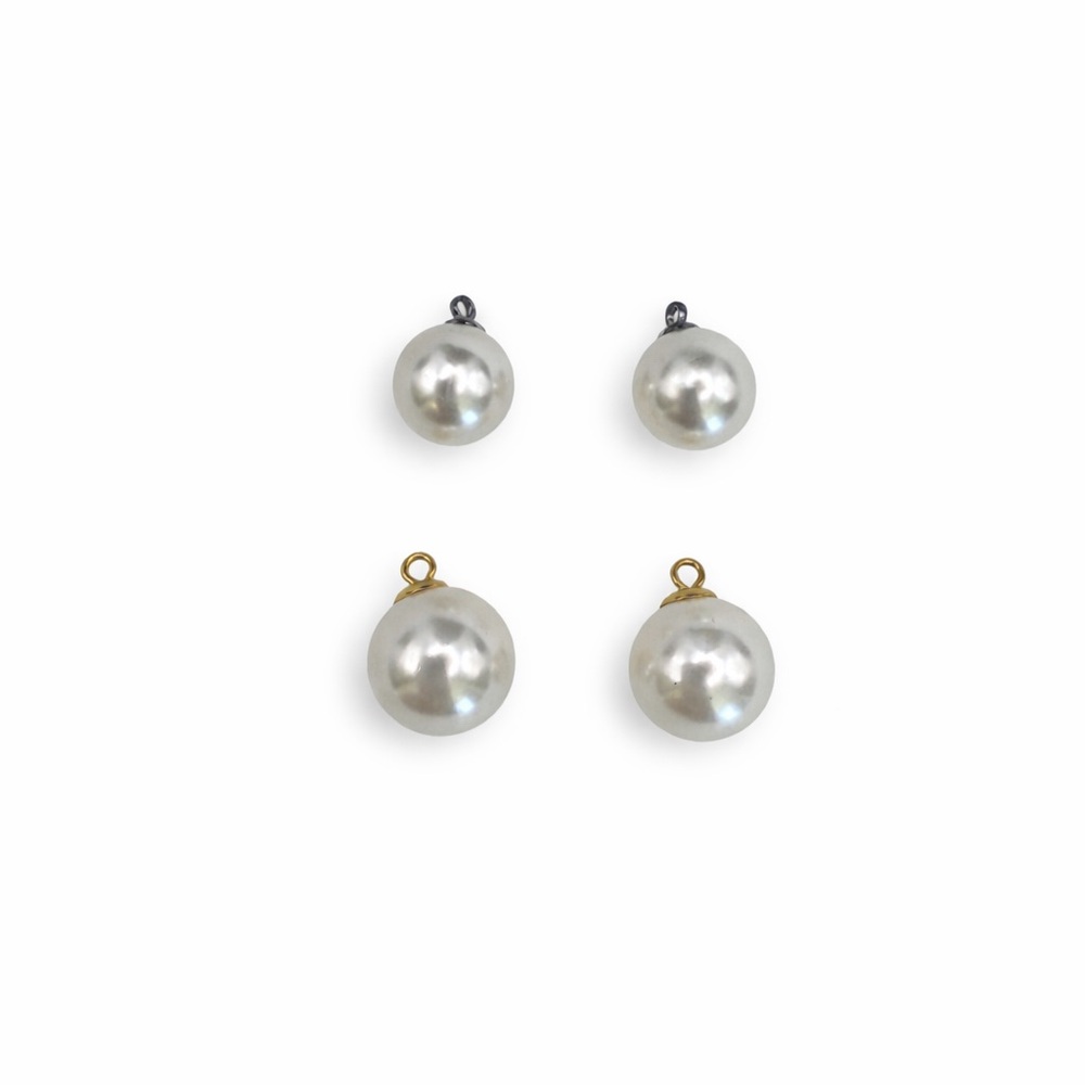 Faux Pearl Charm | Stainless Steel